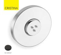 Façade externe pour buse hydromassante Noir Mat Triverde - CRISTINA ONDYNA XT83313