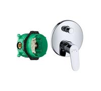 Façade Focus pour mitigeur bain douche encastré Chromé avec corps encastré