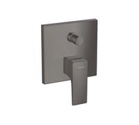 Façade mitigeur bain douche encastré 2 sorties Metropol noir chromé brossé