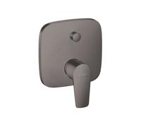 Façade mitigeur bain douche encastré 2 sorties Talis E noir chromé brossé