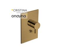 Façade mitigeur douche triverde 2 sorties vieux bronze mat - CRISTINA ONDYNA TV68993