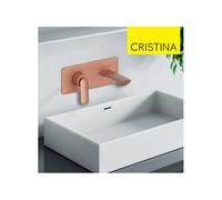 Façade mitigeur lavabo encastré avec bec de 185 mm Or Rose Brossé - CRISTINA ONDYNA FL25634P