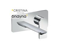 Façade mitigeur lavabo encastré avec plaque bec de 225 mm chromé - CRISTINA ONDYNA BA25851