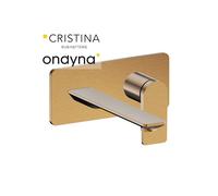 Façade mitigeur lavabo encastré bec de 225 mm or rose brosse - CRISTINA ONDYNA BA25834P