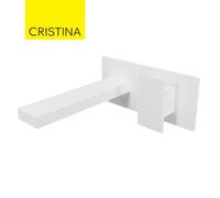 Façade mitigeur lavabo murale encastrée Blanc Mat Tabula - CRISTINA ONDYNA TA25624