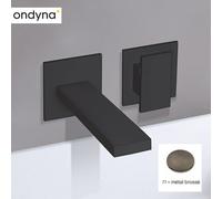 Façade Mitigeur Lavabo Murale Tabula Métal brossé- CRISTINA ONDYNA TA25777