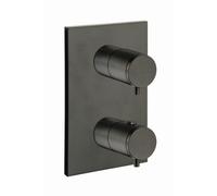 Façade murale thermostatique avec 2 sorties BLACKMAT TRIVERDE - CRISTINA ONDYNA XT85213