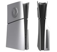 Façade pour console PS5 Slim - Coque de protection de rechange pour façade de console PS5 Slim Accessoires (Version Disque Argenté)