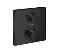 Hansgrohe Façade Ecostat Square 15714670 mitigeur thermostatique encastré, robinet & inverseur, noir mat