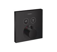 Façade pour mitigeur thermostatique encastré ShowerSelect avec 2 fonctions noir mat