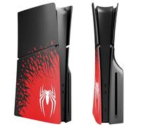 Façade pour PS5 Coque Latérale PlayStation 5 Slim Disc Edition Console Spider Accessoire de Remplacement Housse Noir Plaque Anti-Rayures Anti-Poussière Housse Protecteur