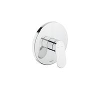 Façade robinet encastré 2 sorties Wave sans inverseur chromé brillant