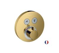 Façade ShowerSelect S pour mitigeur thermostatique encastré aspect doré poli