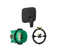 Façade Talis E mitigeur bain douche encastré Noir mat avec corps encastré et outil