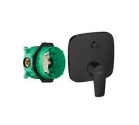 Façade Talis E pour mitigeur bain douche encastré Noir mat avec corps encastré