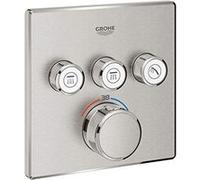 Façade thermostatique carrée Grohe Grohtherm SmartControl - 3 sorties