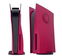 Façades avec orifices de refroidissement pour PS5 Disc Edition DOBEWINGDELOU Plaque frontale Couvercle de console latérale de remplacement Coque anti-poussière Accessoires Rouge cosmique