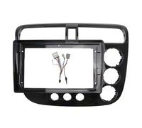 Façades d'autoradio 9 Pouces compatibles avec Honda Civic 2000-2005, Lecteur MP5, Panneau, Cadre, autoradio 2DIN, Cache de Tableau de Bord Facade d'Autoradio(Frame Cord RHD)