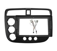 Façades d'autoradio 9 Pouces compatibles avec Honda Civic 2000-2005, Lecteur MP5, Panneau, Cadre, autoradio 2DIN, Cache de Tableau de Bord Facade d'Autoradio(Frame Cord LHD)