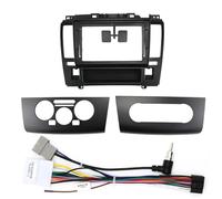 Façades d'autoradio 9 Pouces compatibles avec Nissan Tiida Latio 2005-2010, stéréo DVD GPS MP5, kit de Garniture de Panneau de Tableau de Bord 2 DIN Facade d'Autoradio(Black Frame Cable-B)