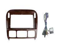 Façades d'autoradio Android 22 DIN pour Benz Classe S (W220) 2006 - 22,9 cm (marron, câble de cadre)