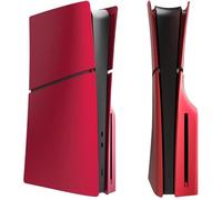 Façades de Remplacement pour Console PS5 Slim - Rouge Volcanique, Coque Housse Finition Mate Anti-Traces de Doigts