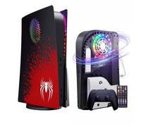 Façades pour Console PS5 - Marvelss Spider-ManII 2 Limited Edition - Coque Housse avec évent de Refroidissement + Bandeau de