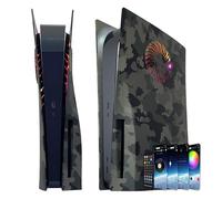 Façades pour Couvercle de Console PS5 avec Ventilation de Refroidissement du Ventilateur + Bande Lumineuse RVB et Filtre à