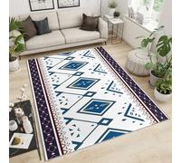 FACADUP Tapis amérindien - 100 x 140 cm - Pour chambre à coucher - Motif géométrique sud-ouest rétro - Lavable en machine - Avec revers antidérapant - Pour studio et décoration d'intérieur