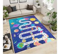 FACADUP Tapis de chevet pour enfants - 100 x 140 cm - Tapis d'éducation des nombres - Tapis d'histoire mathématique - Lavable en machine - Avec envers antidérapant - Pour studio et décoration