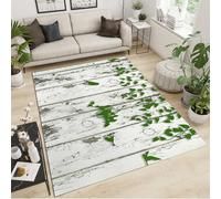 FACADUP Tapis rétro de 140 x 200 cm, tapis de chevet vintage rural en bois cassé, tapis de campagne nostalgique, tapis à poils ras avec envers antidérapant, lavable en machine, pour décoration