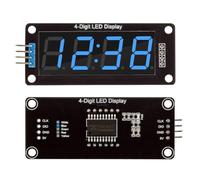 FACAIIO 056 pouces 4-Digit LED Clock Tube Display Module TM1637, pour Arduino, Vert, Bleu, Jaune, Rouge, Blanc