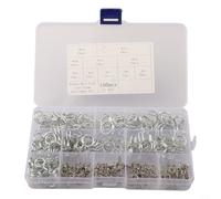 FACAIIO 150pcs Double Fil Collier Collier de Serrage Kit 10 Tailles (5-14mm), Clips à Ressort en Acier Inoxydable pour Tuyau D'eau et Tuyau D'air