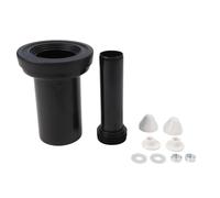 FACAIIO Accessoire WC encastré pour réservoir avec tuyau d'évacuation et joint d'étanchéité pour montage mural Ring Noir