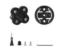 FACAIIO Adaptateur de montage pour caméra de vélo et pour ordinateur de vélo Cateye, matériau ABS, léger 21 g, convertit le support d'ordinateur en support de caméra de sport, noir (D)