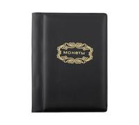 FACAIIO Album de collection de pièces en PVC de qualité supérieure - 155 x 110 mm - 10 pages avec 120 pochettes pour pièces de monnaie, médailles et jetons - Noir