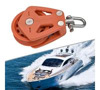 FACAIIO Bloc de poulie simple pour voilier, utilisation marine, en nylon très résistant avec capacité de charge de 460 kg, compatibilité de ligne de 10 mm, roulement de grille rotatif pour mécanisme