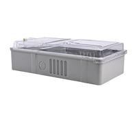 FACAIIO Boîtier de compteur monophasé à 6 voies en ABS transparent Matériau PC résistant aux chocs Armoire électrique résidentielle commerciale usine