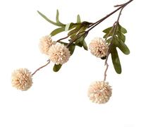 FACAIIO Bouquet de fleurs de chrysanthèmes artificielles en soie, 5 têtes pour décoration de mariage, maison et hôtel, blanc/rose/orange/marron/bleu/violet, 50 cm au total