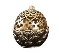 FACAIIO Brûleur d'encens vintage en laiton avec couvercle en forme de tête de dragon, encensoir en métal pour la décoration de la maison et du bureau, pour cônes