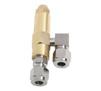 FACAIIO Brûleur d'huile usagée en laiton et acier inoxydable, double siphon avec 1 entrée d'huile de 20,3 cm et 1 entrée d'air de 10,2 cm, diamètre d'alésage de 0,5 mm à 3 mm