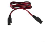 FACAIIO Câble d'extension SAE de 100 cm très résistant pour batterie de moto, camping-car, tracteur - Fil de panneau solaire à déconnexion rapide avec couvercle étanche et adaptateur de polarité