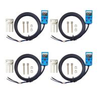 FACAIIO Capteur de proximité inductif SN04-N2 NPN DC 3 fils 4 mm Distance de détection 10-30 V pour machines-outils, métallurgie, impression, 4 ensembles