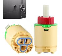 FACAIIO Cartouche de douche de rechange pour HJ-40 JL01GJ 40PHF- pour modèles, valve en plastique 40 mm x 78 mm avec joint inférieur, pour systèmes de douche beige