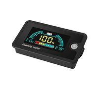 FACAIIO Chariot de surveillance de batterie étanche, multimètre numérique LCD 8-100 V avec alarme de tension, pour acide au lithium pour camping-car et camion