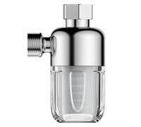 FACAIIO Chauffe-eau pour pré-filtre à usage domestique, filtre en maille de cuivre réutilisable, boîtier transparent de 40 100 mm, compatible 1,27 cm