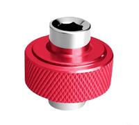 FACAIIO Clé tournevis courte pour adaptateur d'entraînement de 1 ou 4" en alliage d'aluminium antirouille et résistant à l'usure pour divers entretiens (rouge)