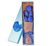 FACAIIO Coffret cadeau avec 5 savons à fleurs parfumées pour femme, Saint-Valentin, fête des enseignants, cadeau de fête des femmes (rouge/rose/violet/bleu)