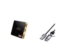 FACAIIO Commutateur de carte de capture vidéo 4K 60Hz et fonction Loop-Out, pour un design compact, pour Nintendo Switch et pour PlayStation 5, noir