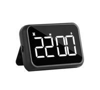 FACAIIO Compte à rebours LED rechargeable, 10,2 cm pour grand écran avec crochet magnétique, pour alarme double mode, cuisine, étude